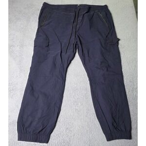 Benjamin Black Mens 4XL Cargo Jogger Pants Navy Blue Techwear Utility